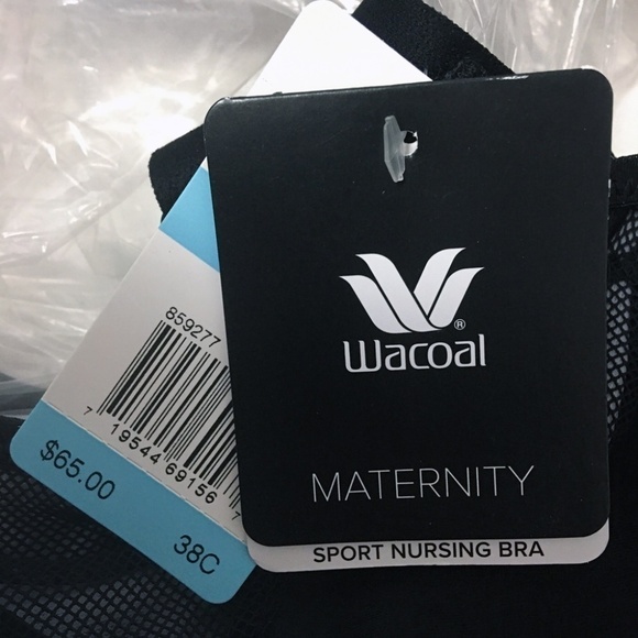 WACOAL Bra Maternity Sport Nursing Black 38C Nylon & Lycra - Picture 7 of 10